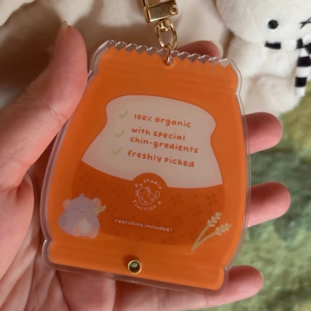 Hay Bag Shaker Keychain