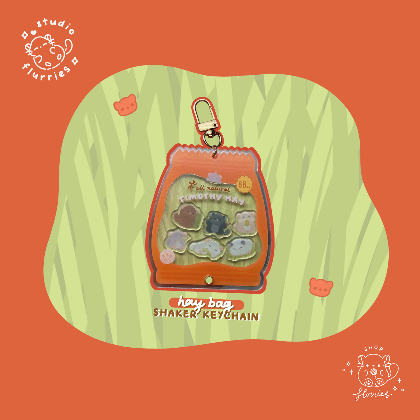 Hay Bag Shaker Keychain