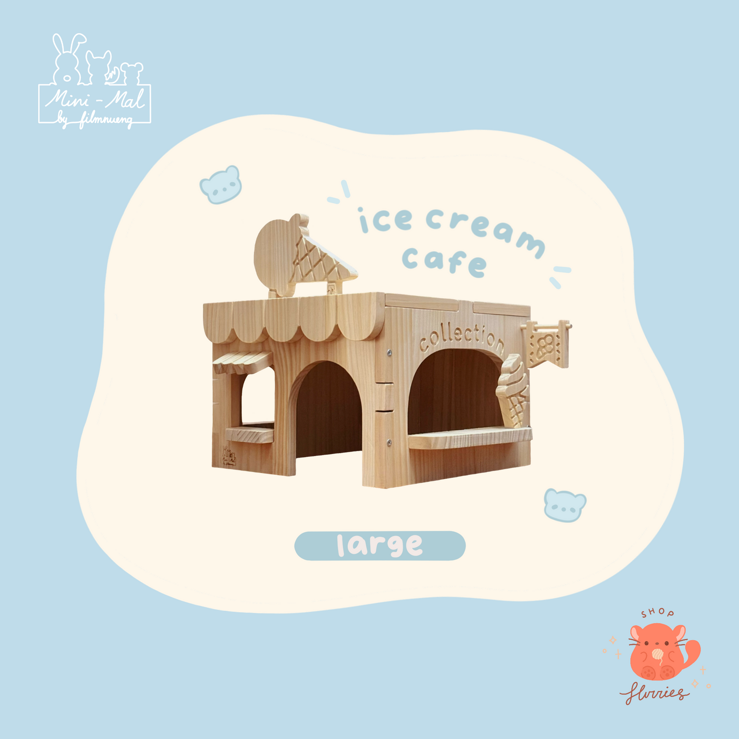*NEW* Mini-mal Ice Cream Cafe (Large) -Bunny Size-