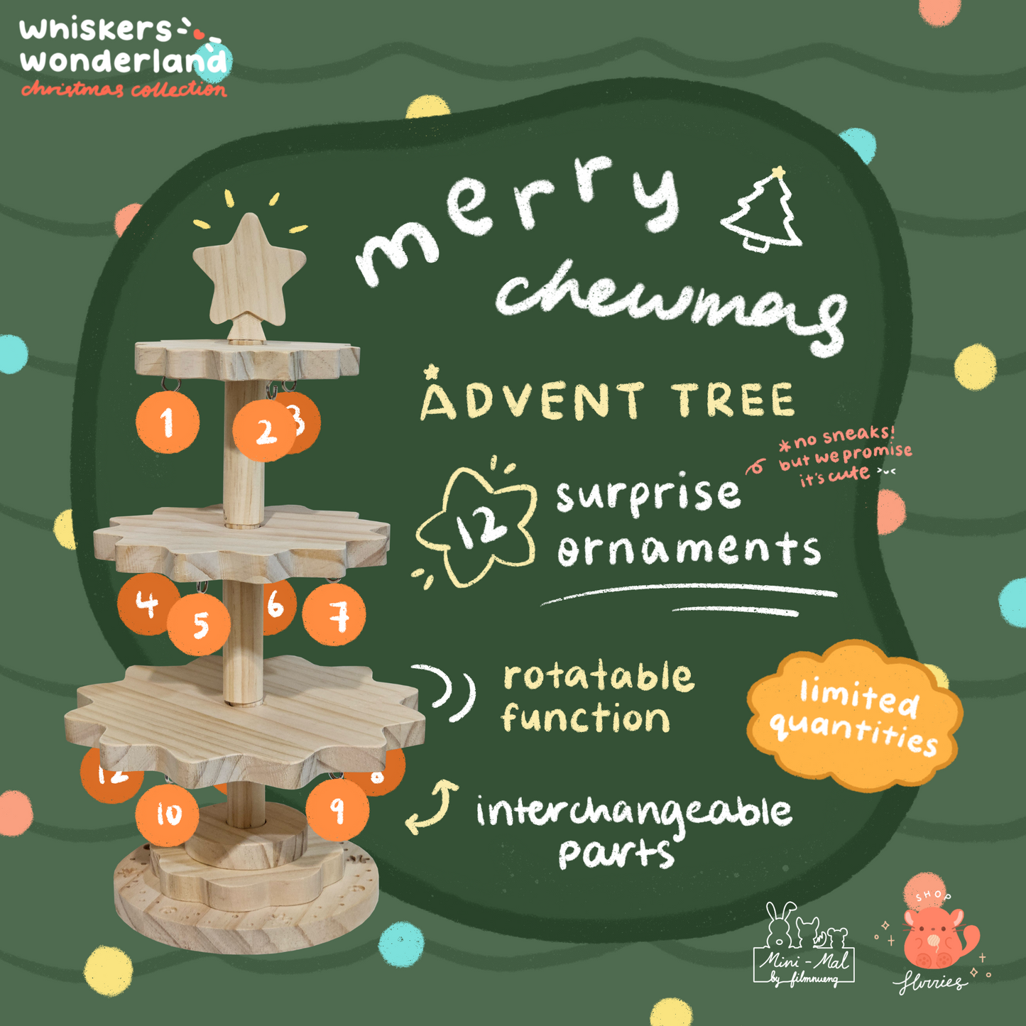 Whiskers Wonderland: Merry Chewmas Advent Tree