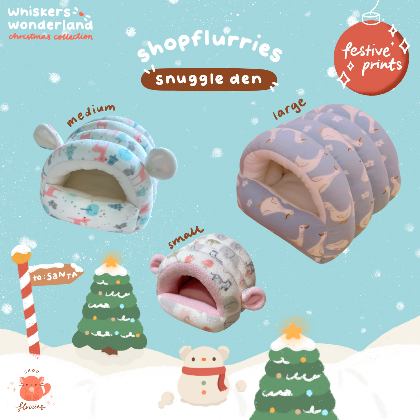 Whiskers Wonderland: Festive Snuggle Dens