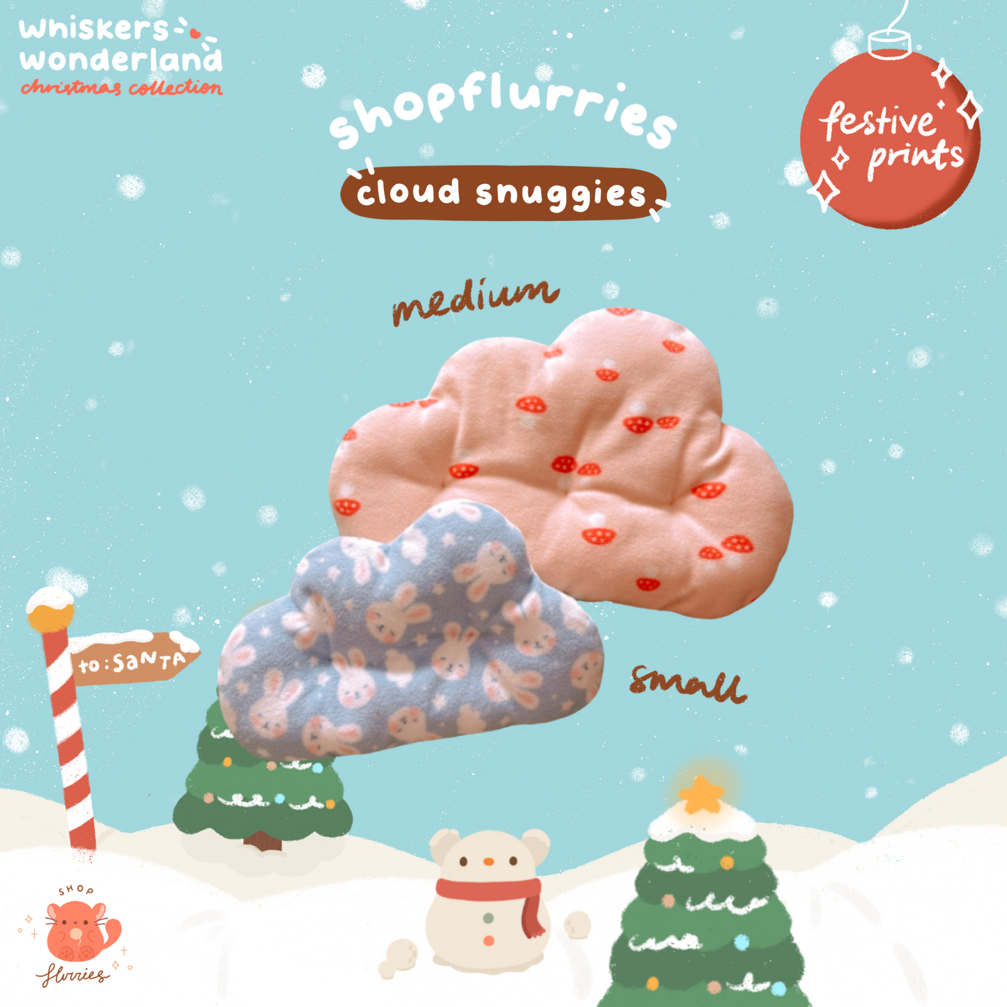 Whiskers Wonderland: Festive Cloud Snuggies