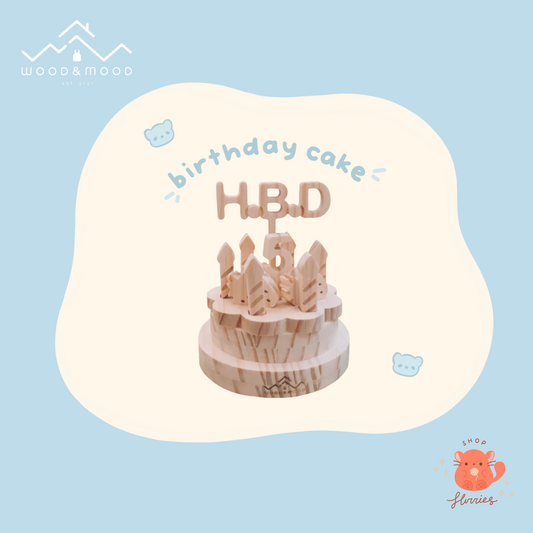 Wood & Mood: Wooden Birthday Cake Chew Toy