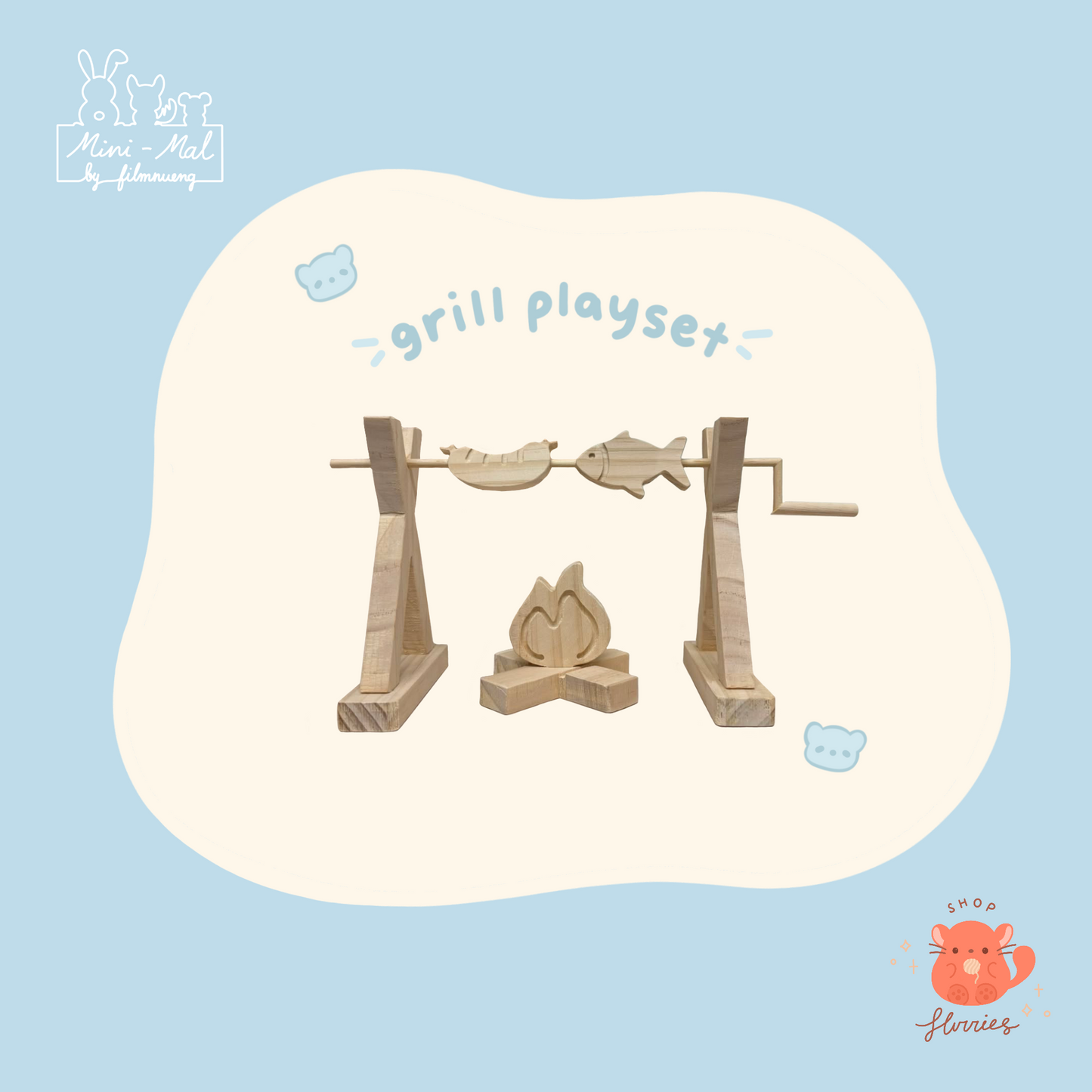 *NEW* Mini-mal Campfire Grill Playset