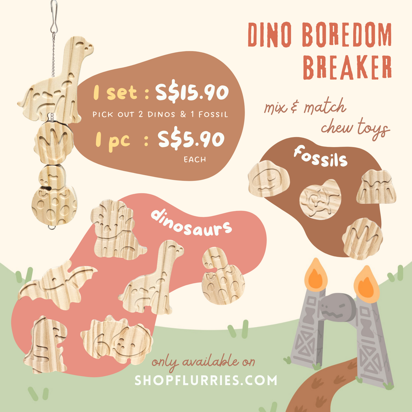 Mini-mal Jurassic Collection: Dino Boredom Breaker Set