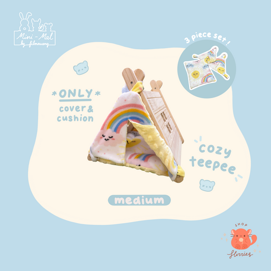 *NEW* Tent Cover & Cushion for Cozy Teepee (Medium) -Chin & Cavy Size-